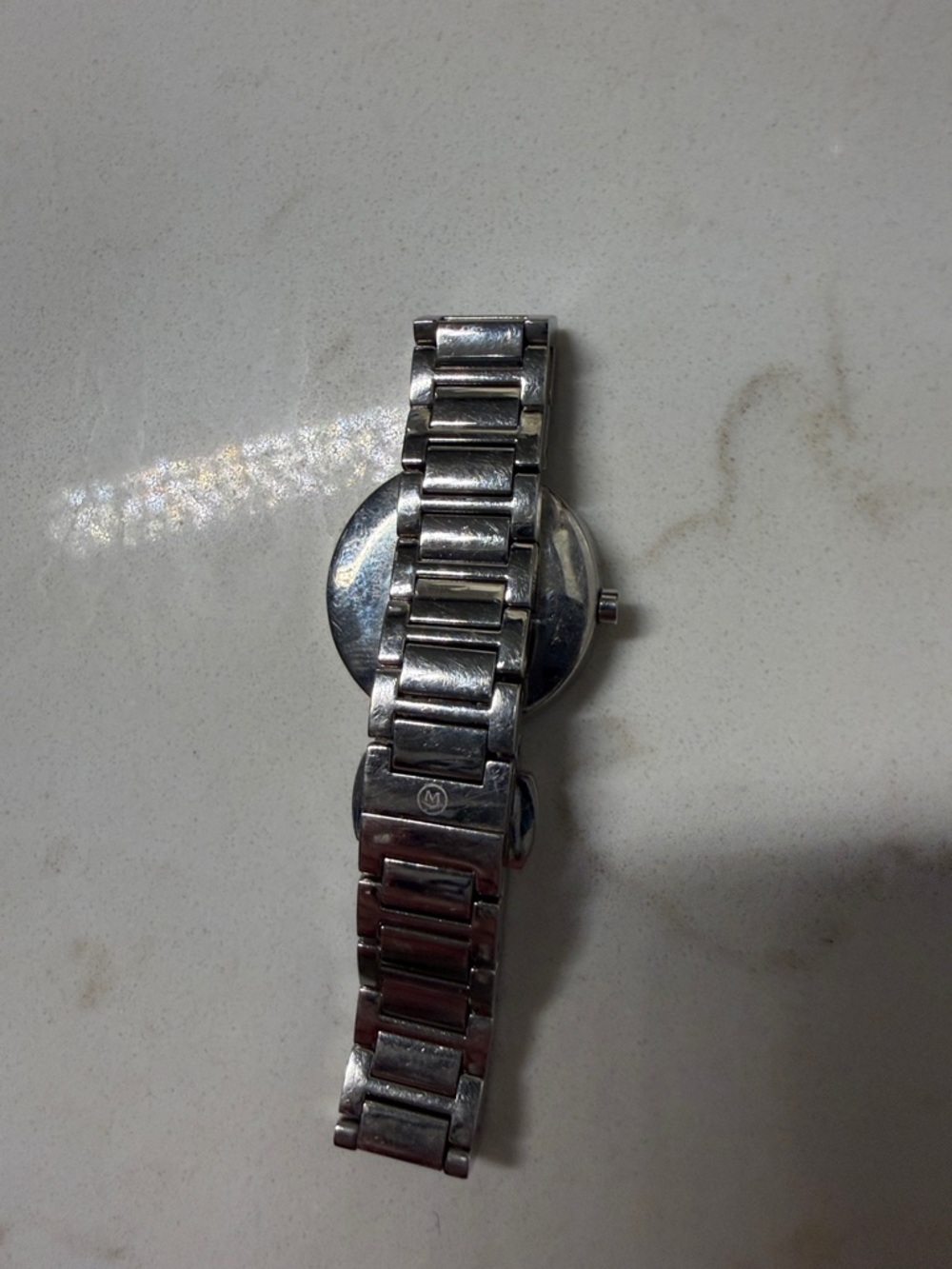Movado Silver Bracelet Watch with Black Dial - Picture 5 of 10